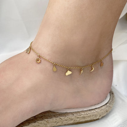 Cosmic Anklet - Lotus Diamond
