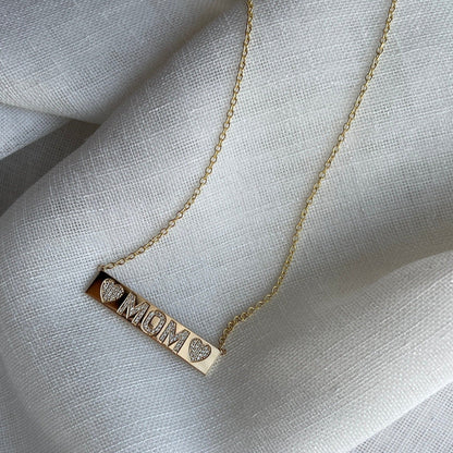 Custom Diamond Bar Necklace - Lotus Diamond