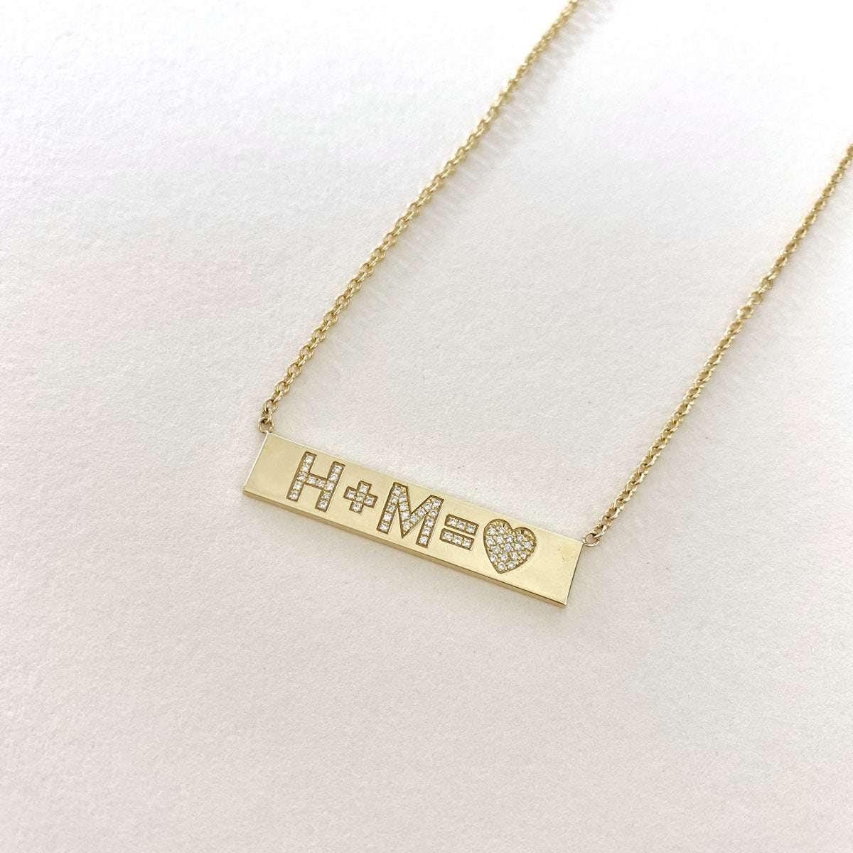 Custom Diamond Bar Necklace - Lotus Diamond