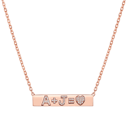 Custom Diamond Bar Necklace - Lotus Diamond