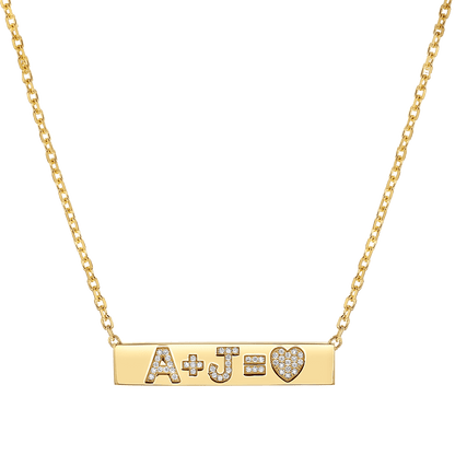Custom Diamond Bar Necklace - Lotus Diamond
