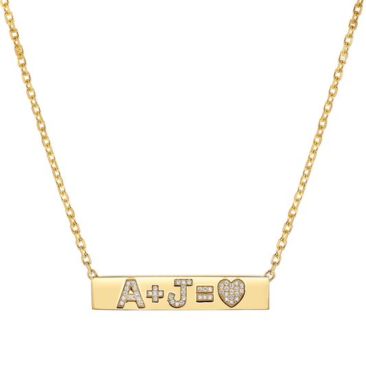 Custom Diamond Bar Necklace - Lotus Diamond