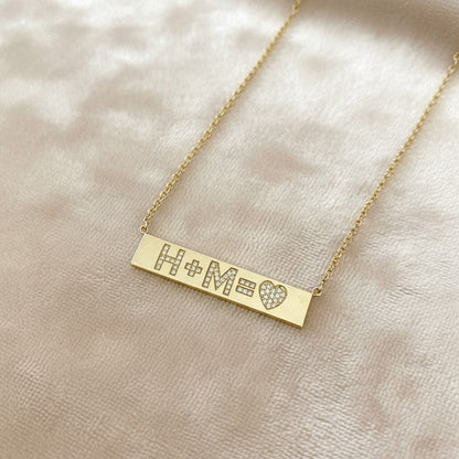 Custom Diamond Bar Necklace - Lotus Diamond