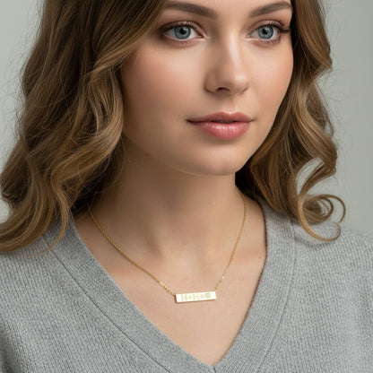 Custom Diamond Bar Necklace - Lotus Diamond