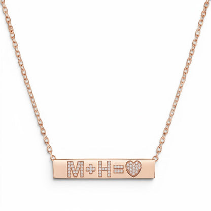 Custom Diamond Bar Necklace - Lotus Diamond