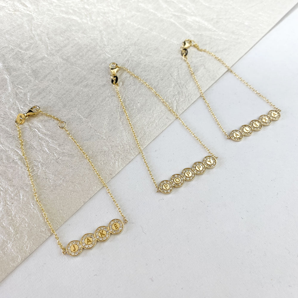 Custom Diamond Bubble Bracelet - Lotus Diamond