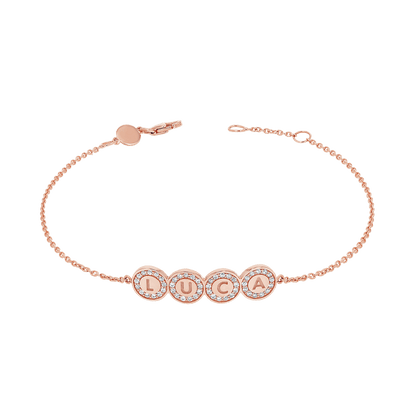 Custom Diamond Bubble Bracelet - Lotus Diamond