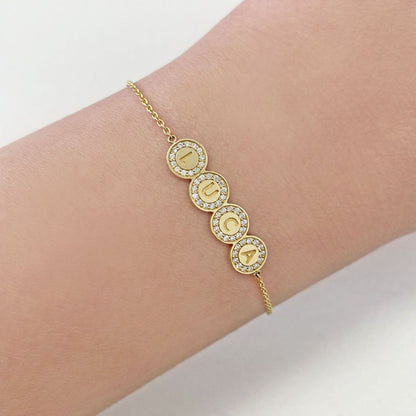 Custom Diamond Bubble Bracelet - Lotus Diamond