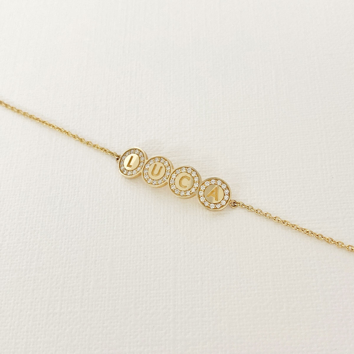 Custom Diamond Bubble Bracelet - Lotus Diamond