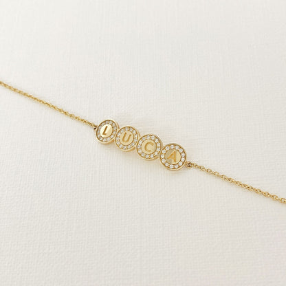 Custom Diamond Bubble Bracelet - Lotus Diamond