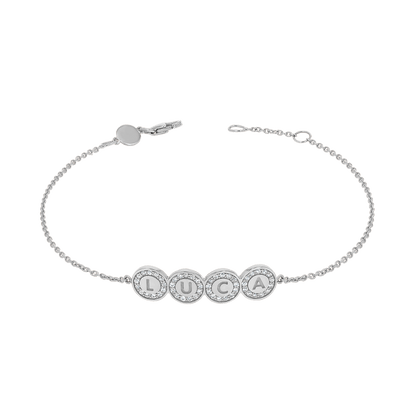 Custom Diamond Bubble Bracelet - Lotus Diamond