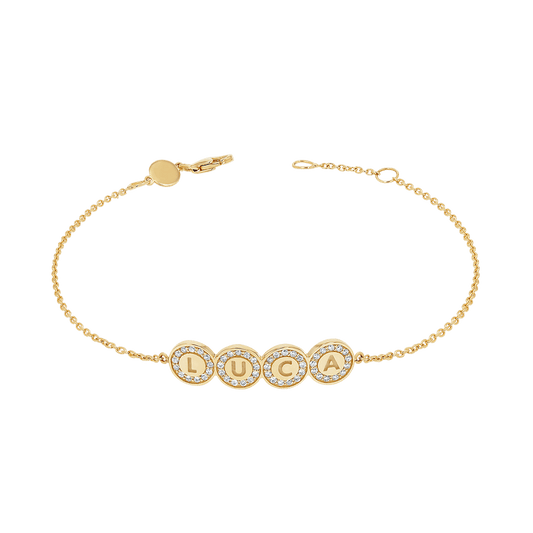 Custom Diamond Bubble Bracelet - Lotus Diamond
