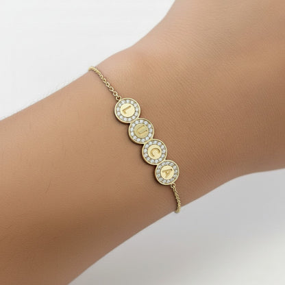 Custom Diamond Bubble Bracelet - Lotus Diamond