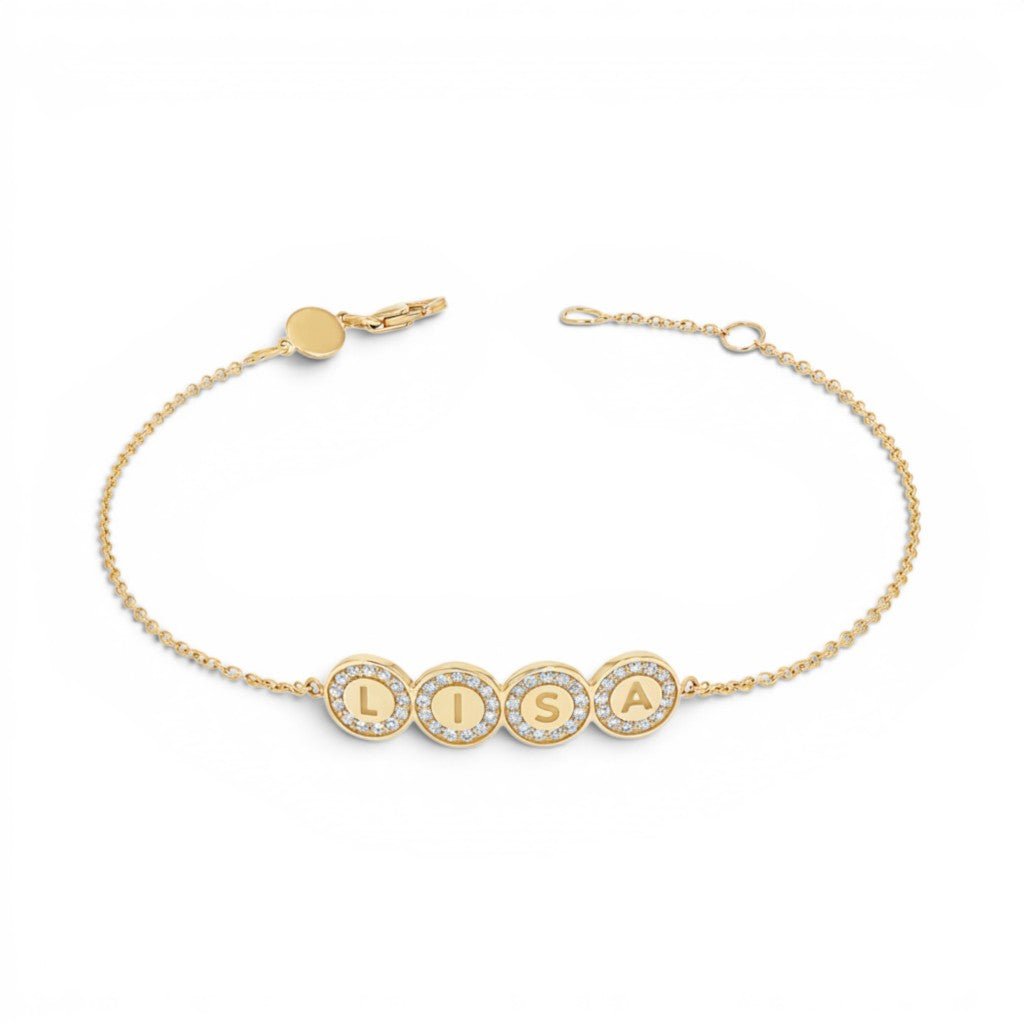 Custom Diamond Bubble Bracelet - Lotus Diamond