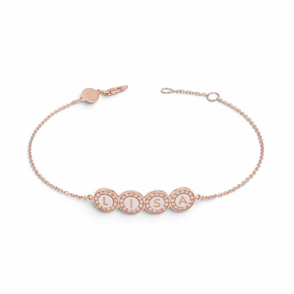 Custom Diamond Bubble Bracelet - Lotus Diamond