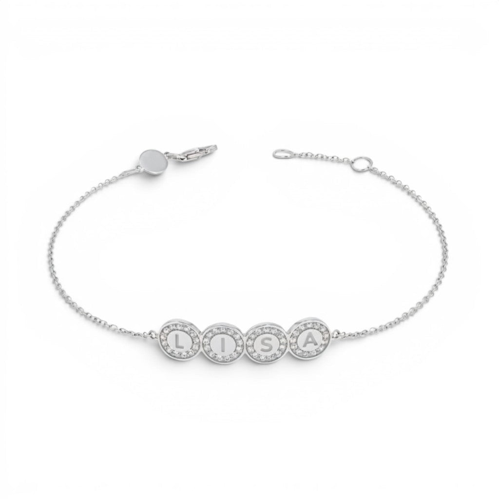 Custom Diamond Bubble Bracelet - Lotus Diamond