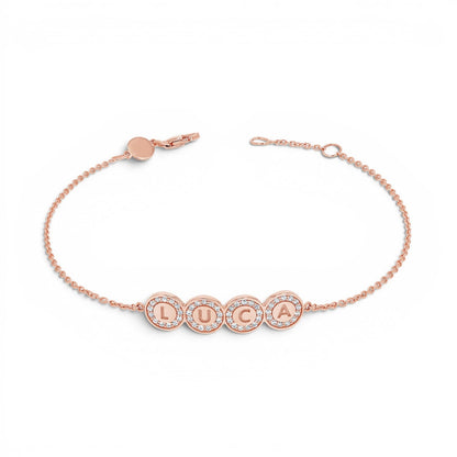 Custom Diamond Bubble Bracelet - Lotus Diamond