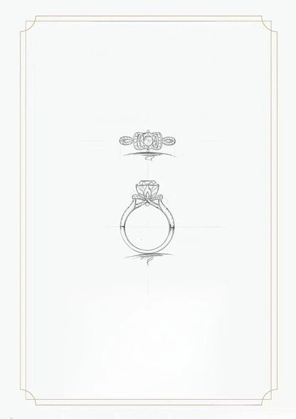 Custom Diamond Engagement Ring - Lotus Diamond