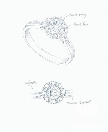 Custom Diamond Engagement Ring - Lotus Diamond