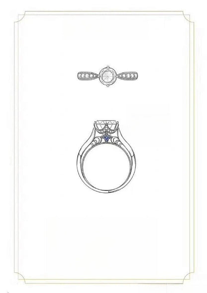 Custom Diamond Engagement Ring - Lotus Diamond