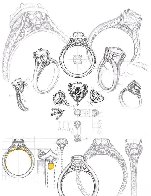 Custom Diamond Engagement Ring - Lotus Diamond