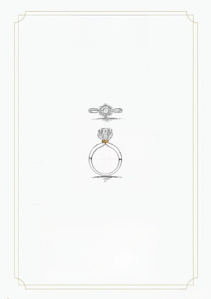 Custom Diamond Engagement Ring - Lotus Diamond