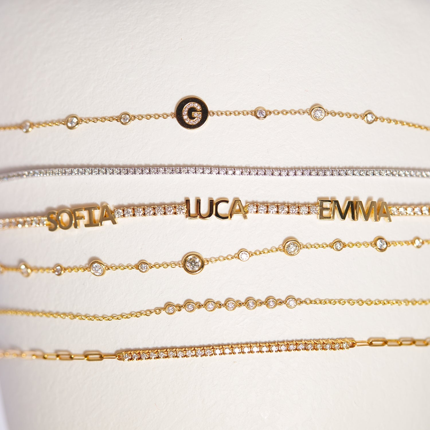 Custom Diamond Name Tennis Bracelet - Lotus Diamond