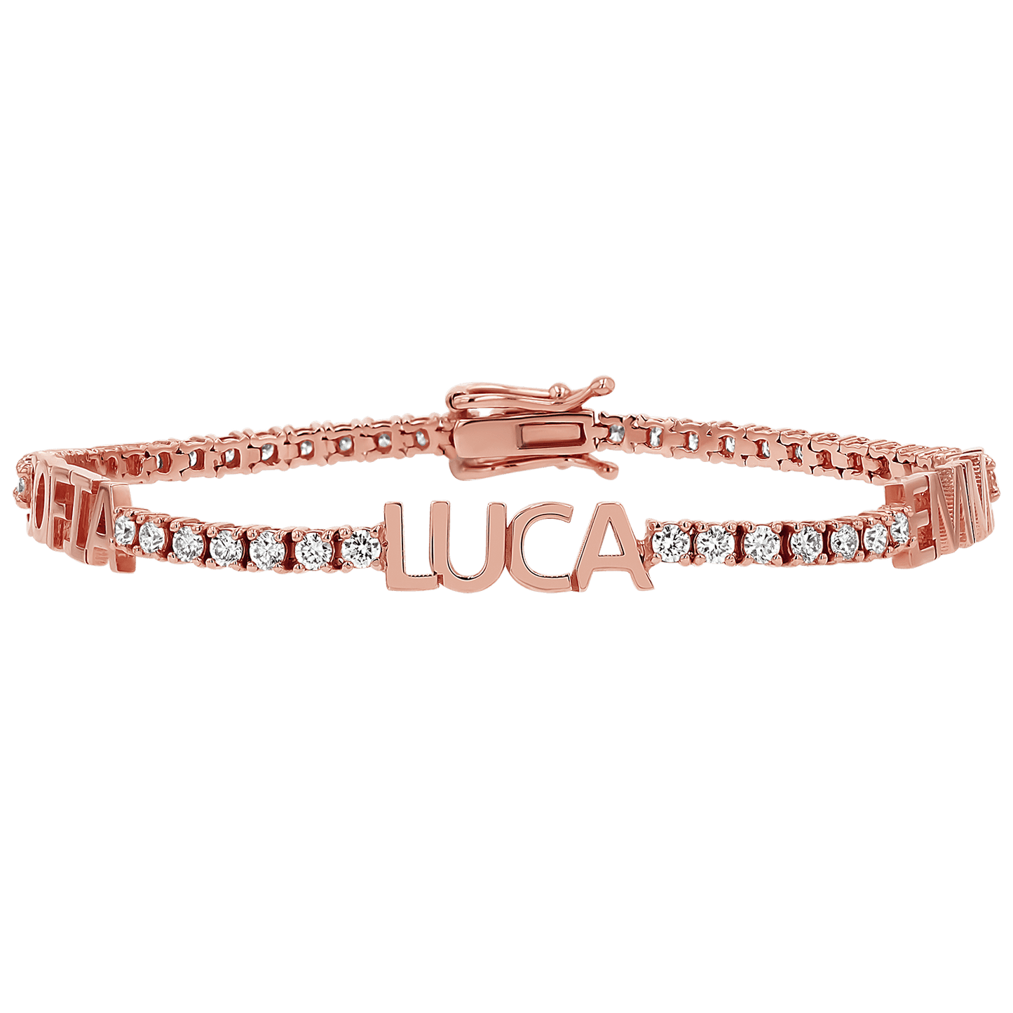 Custom Diamond Name Tennis Bracelet - Lotus Diamond