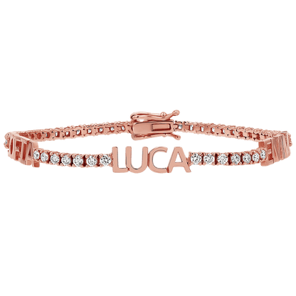 Custom Diamond Name Tennis Bracelet - Lotus Diamond