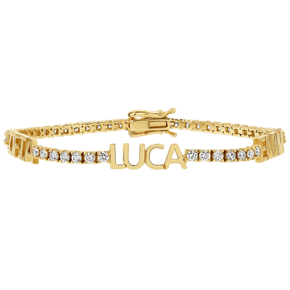 Custom Diamond Name Tennis Bracelet - Lotus Diamond
