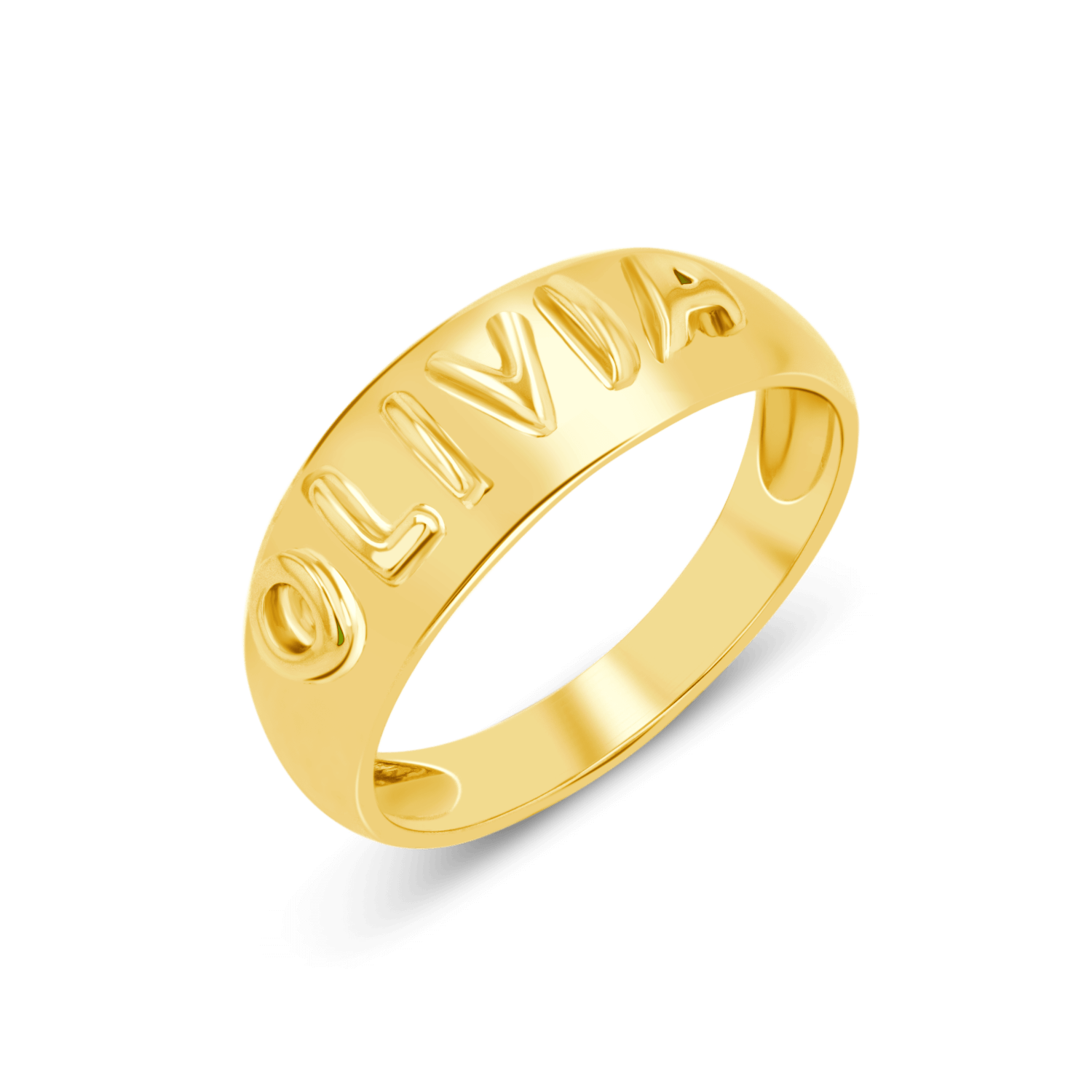 Custom Domed Ring - Lotus Diamond