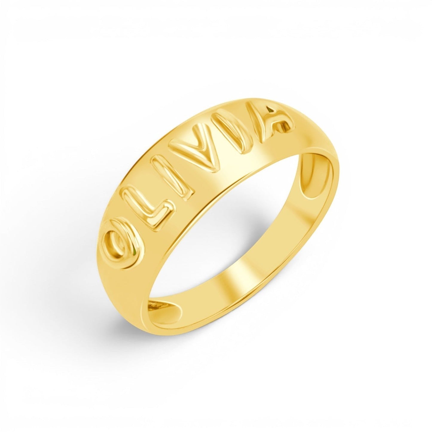Custom Domed Ring - Lotus Diamond