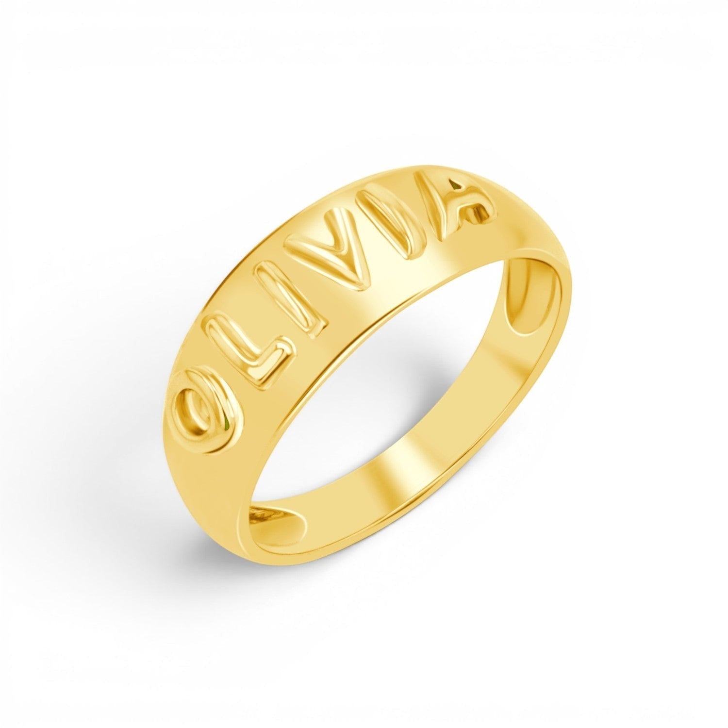 Custom Domed Ring - Lotus Diamond