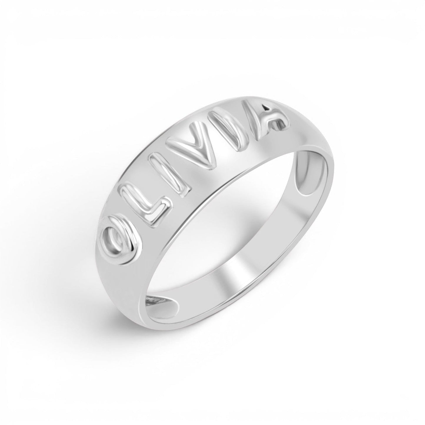 Custom Domed Ring - Lotus Diamond
