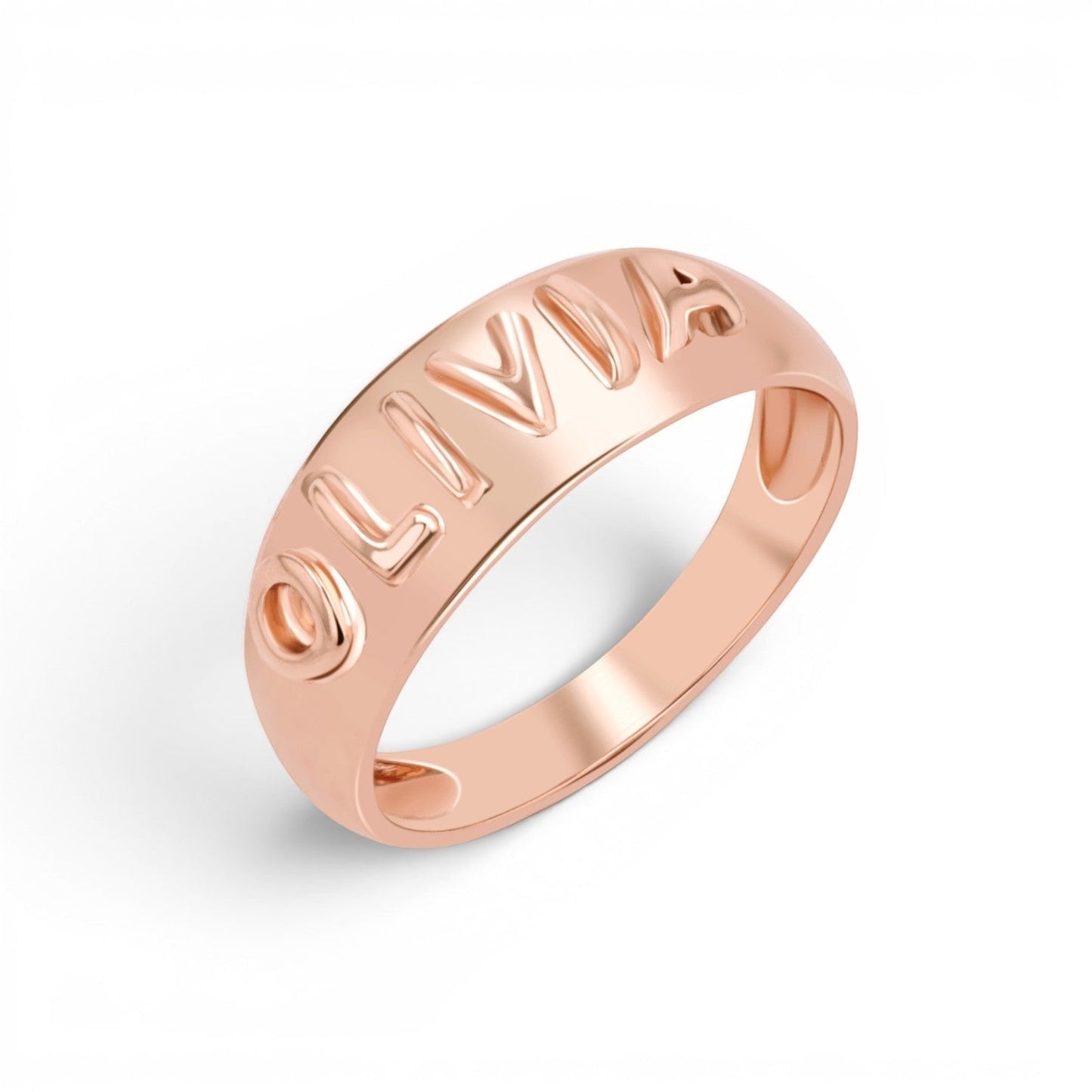 Custom Domed Ring - Lotus Diamond