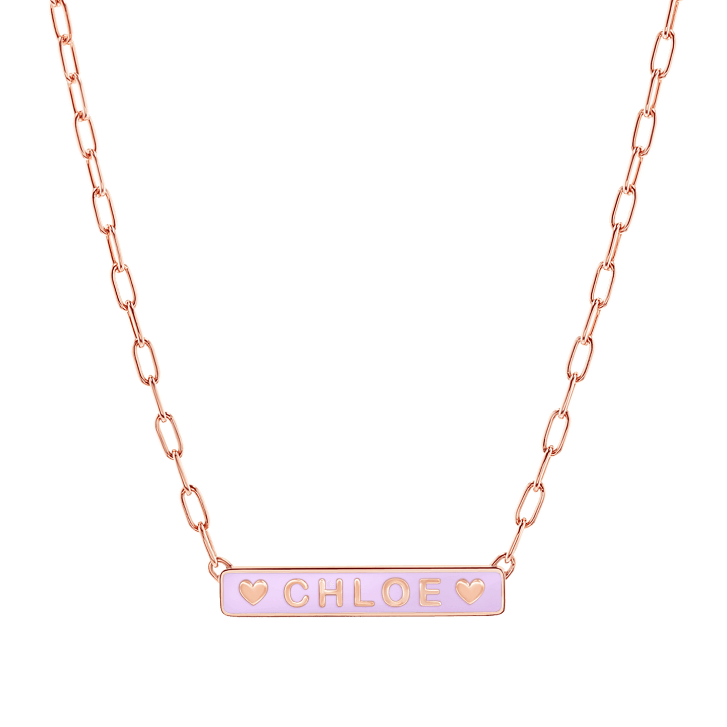 Custom Enamel ID Necklace - Lotus Diamond