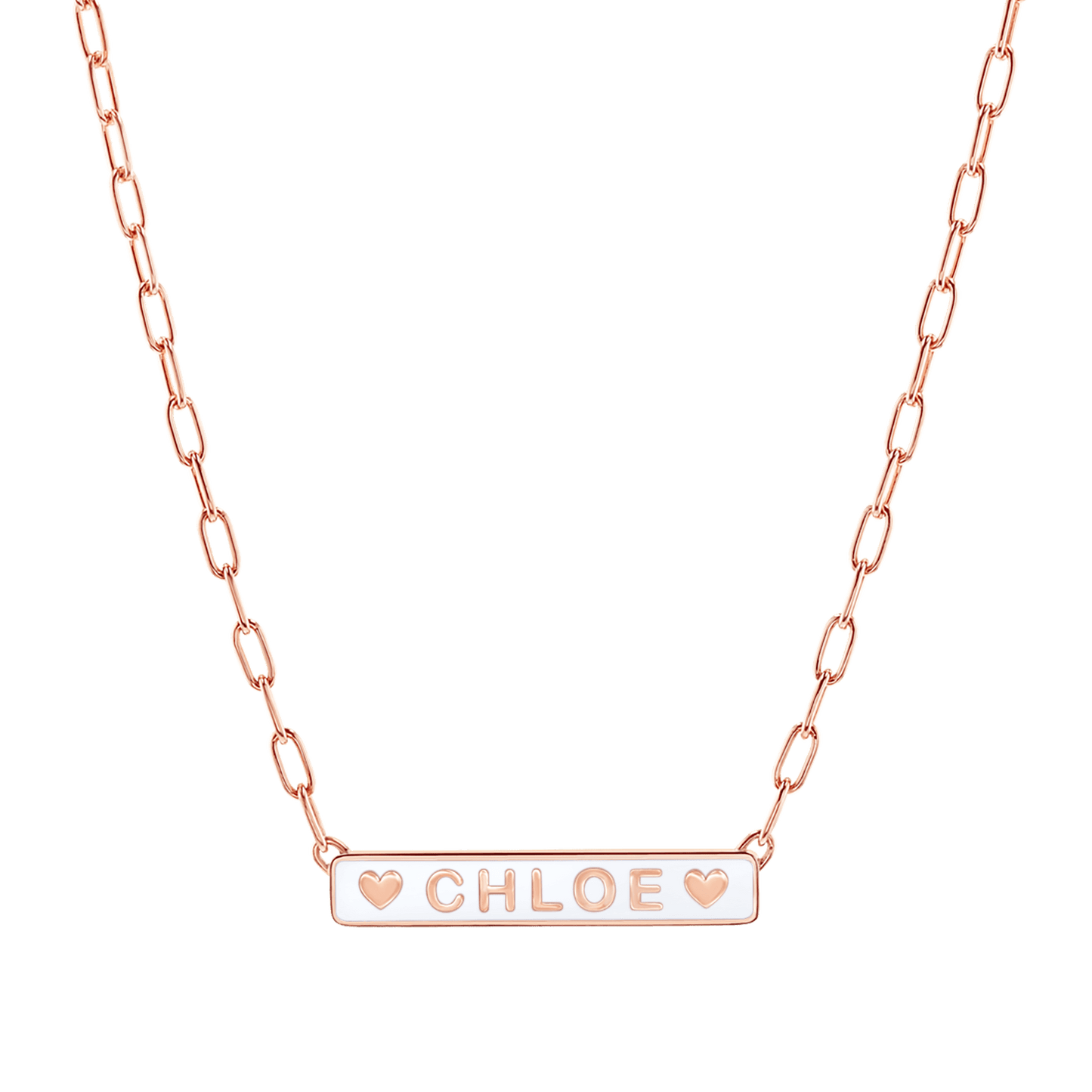 Custom Enamel ID Necklace - Lotus Diamond