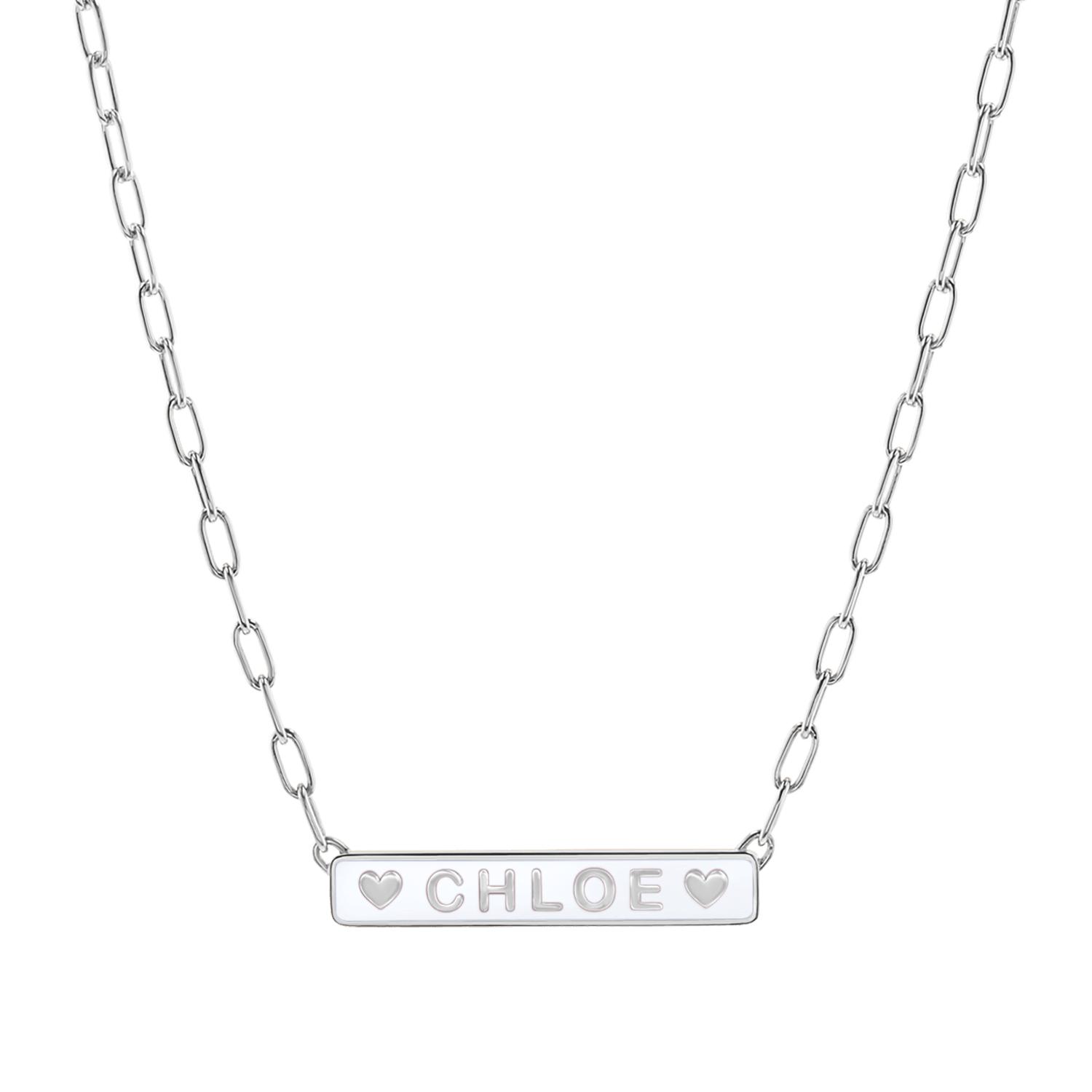 Custom Enamel ID Necklace - Lotus Diamond