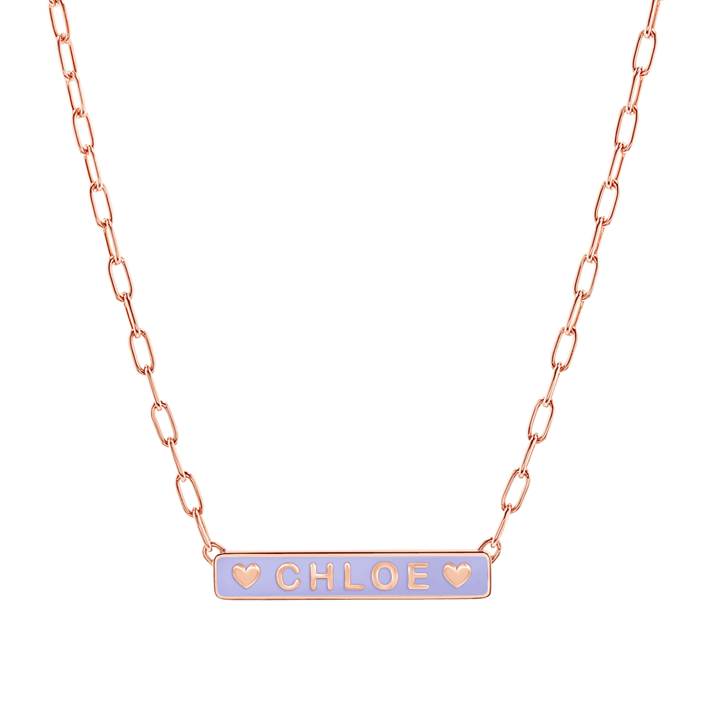 Custom Enamel ID Necklace - Lotus Diamond