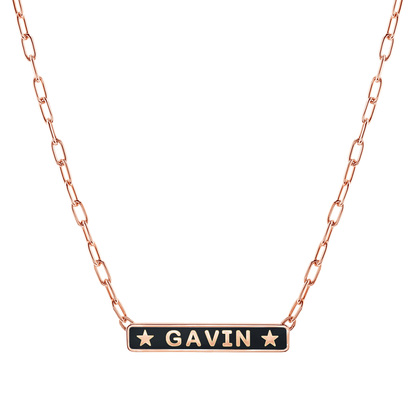 Custom Enamel ID Necklace - Lotus Diamond