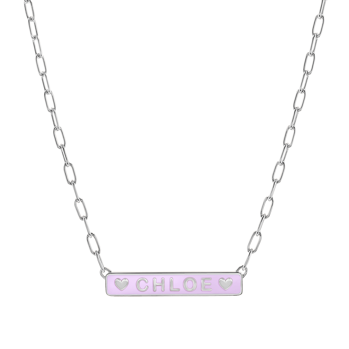 Custom Enamel ID Necklace - Lotus Diamond
