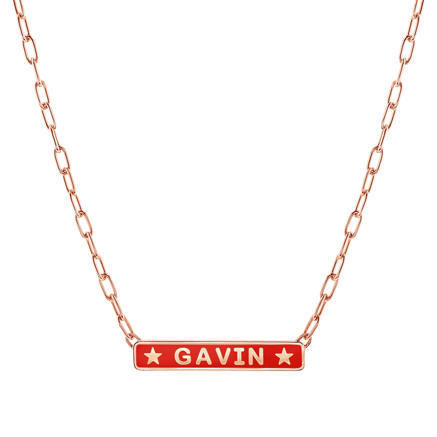 Custom Enamel ID Necklace - Lotus Diamond