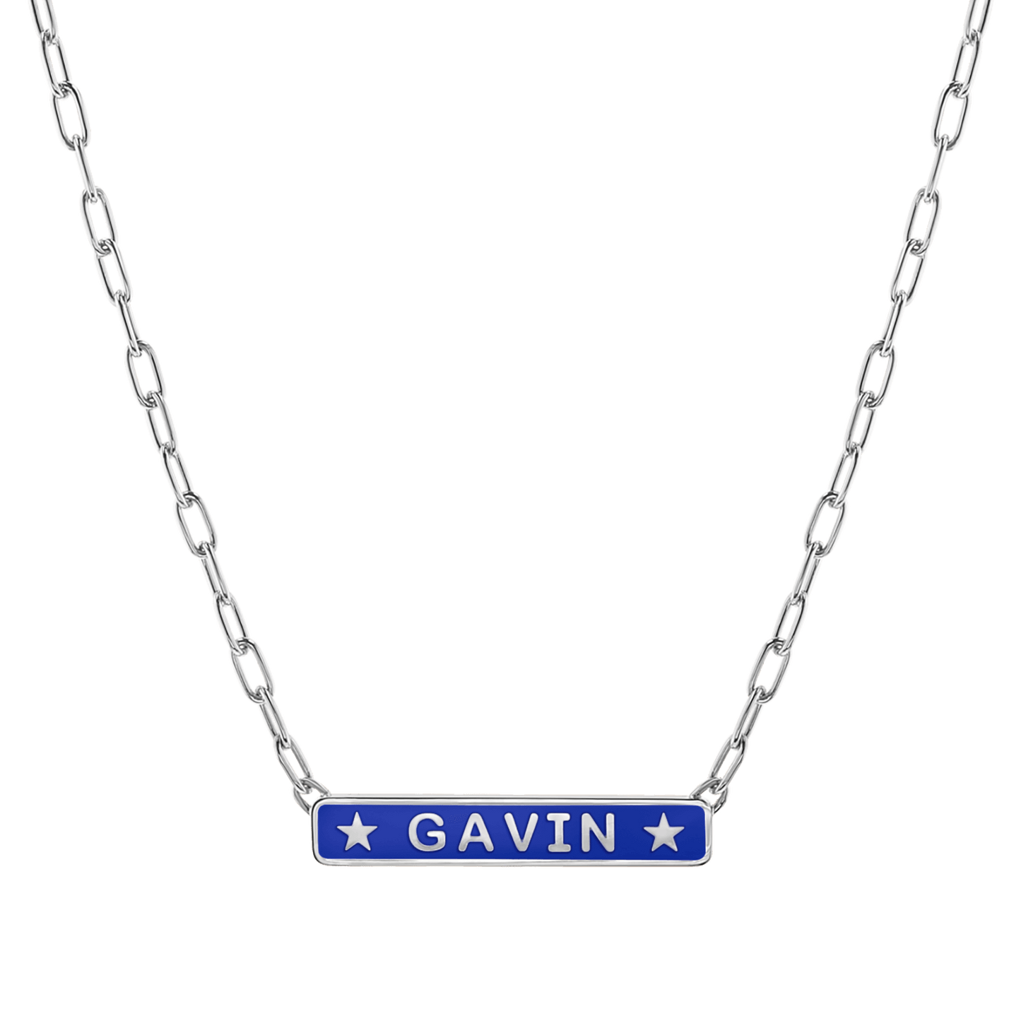Custom Enamel ID Necklace - Lotus Diamond