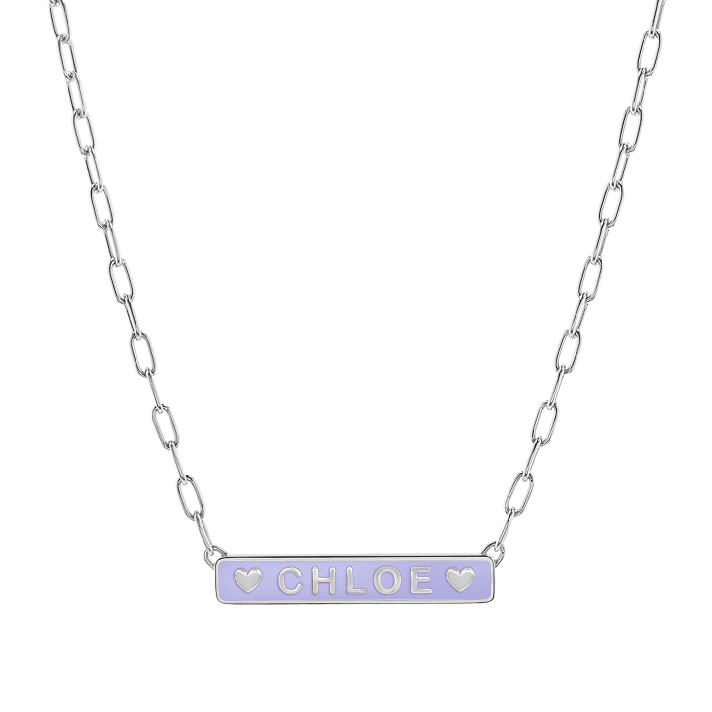 Custom Enamel ID Necklace - Lotus Diamond