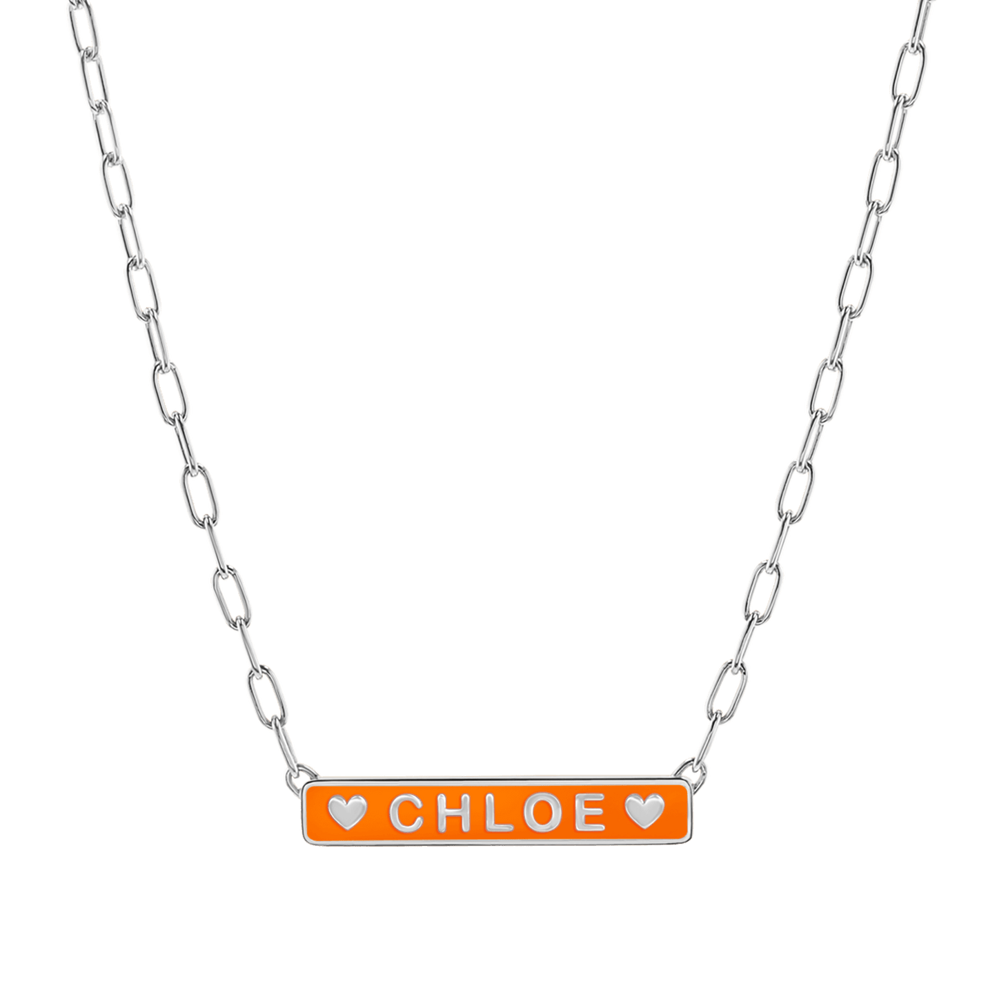 Custom Enamel ID Necklace - Lotus Diamond