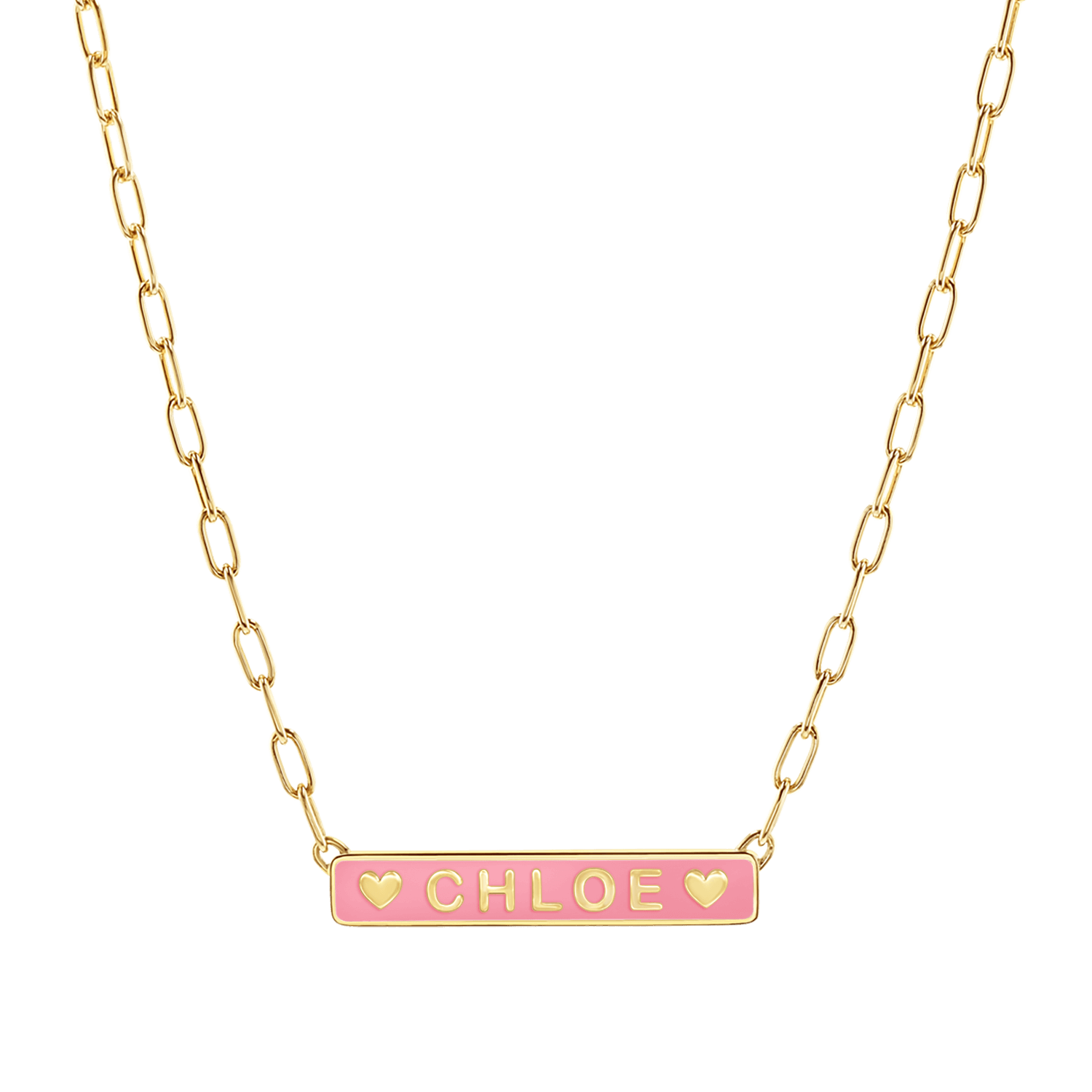 Custom Enamel ID Necklace - Lotus Diamond