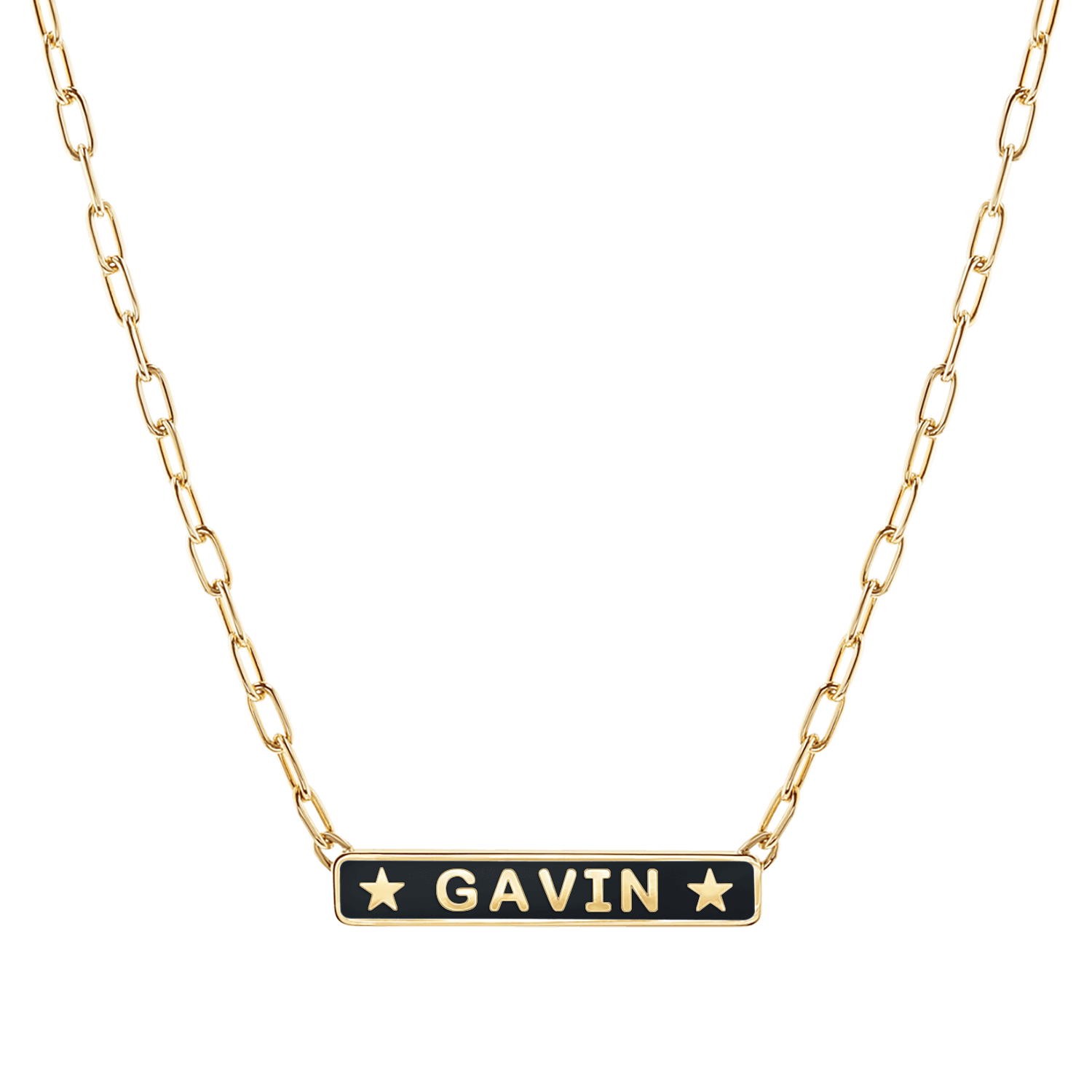 Custom Enamel ID Necklace - Lotus Diamond
