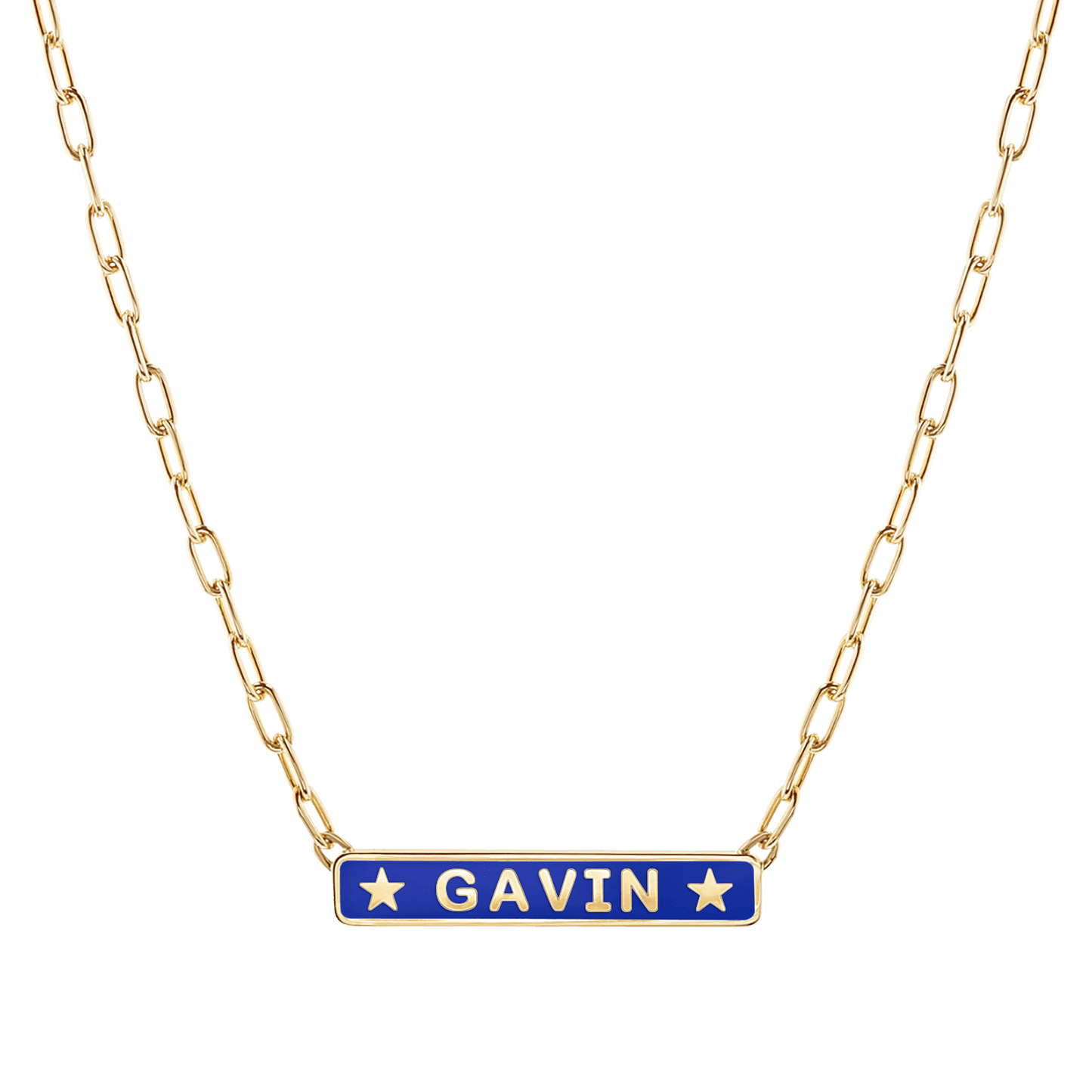 Custom Enamel ID Necklace - Lotus Diamond