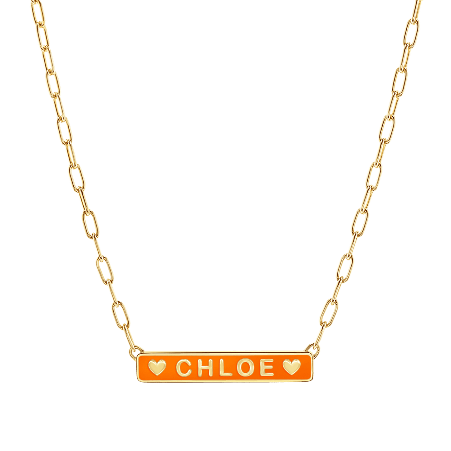Custom Enamel ID Necklace - Lotus Diamond