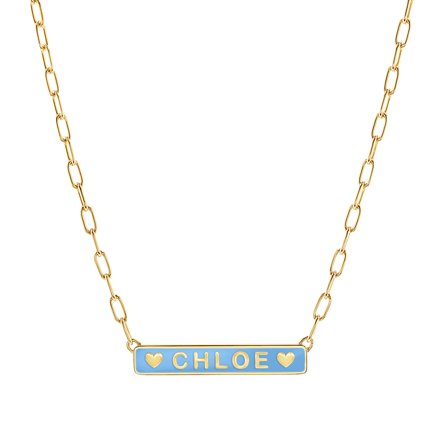 Custom Enamel ID Necklace - Lotus Diamond